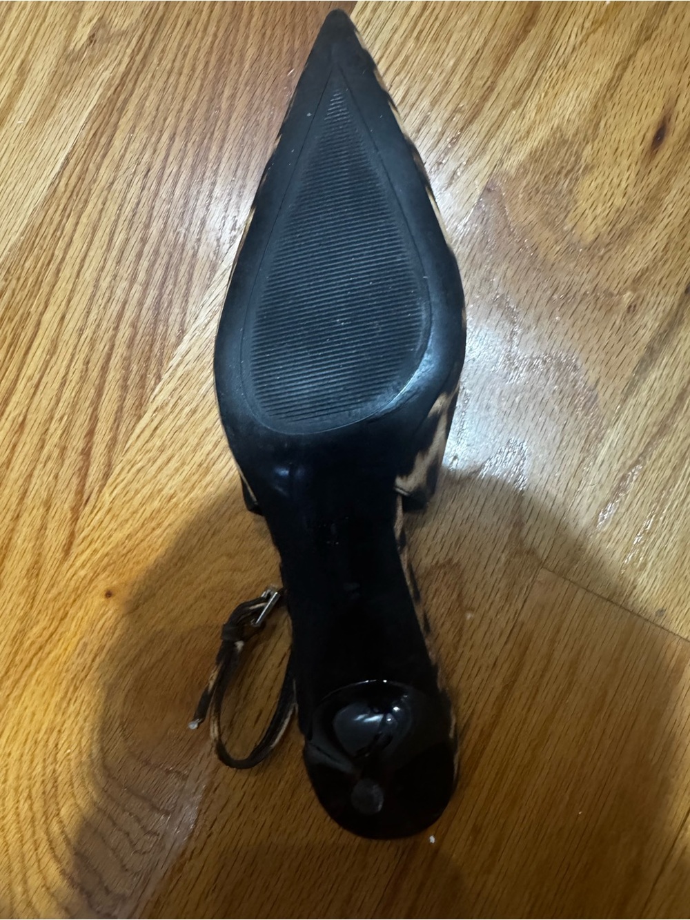 Leopard Print Pointed Slingback Flats - Picture 5 of 6